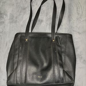 Black Leather look Relic bag